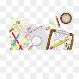 千庫網免費文化辦公用品PNG圖片下載指南